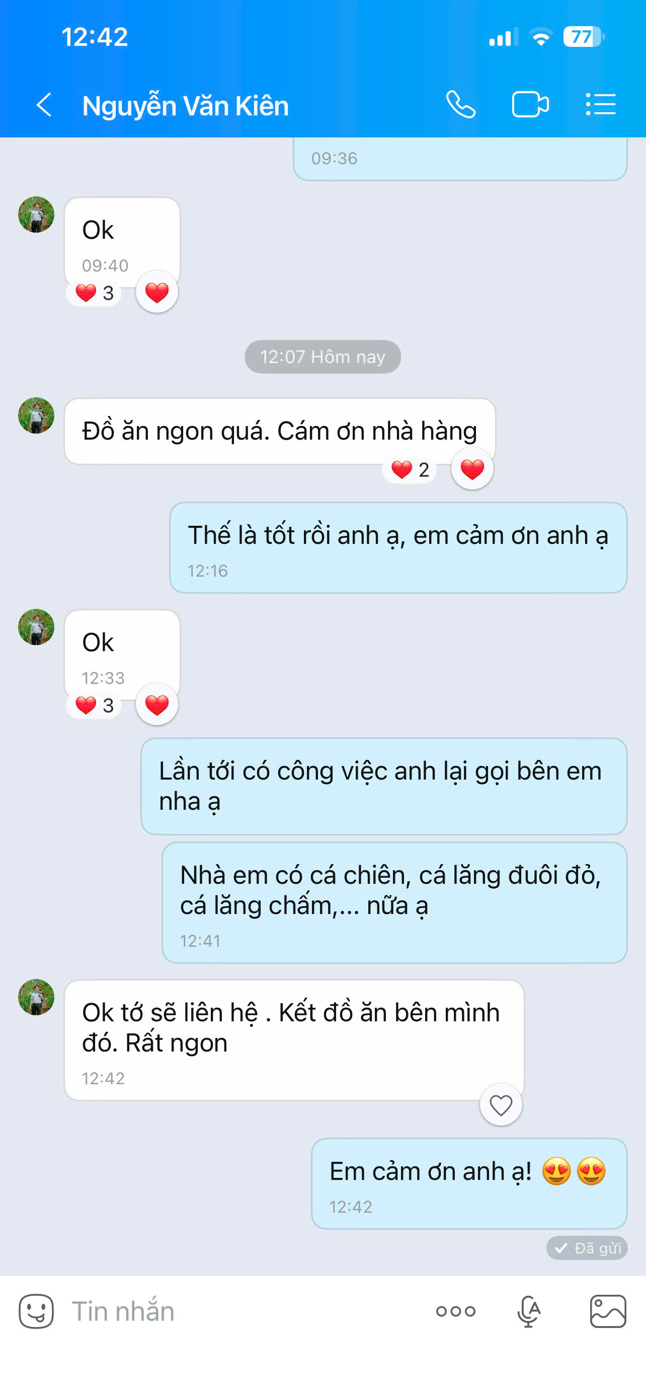 Khách Nguyễn Văn Kiên Hẹn Đặt Lại Cá Lăng Đuôi Đỏ — Vua Cá Long Phượng
